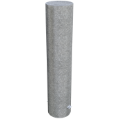 Barrier bollard | Steel tube  323 x 5 mm | stationary | for setting in concrete | hot-dip galvanized | total length: 1500 mm | with welded steel cap